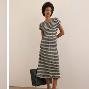 Everlane Rib-Knit Cap-Sleeve Midi Dress
